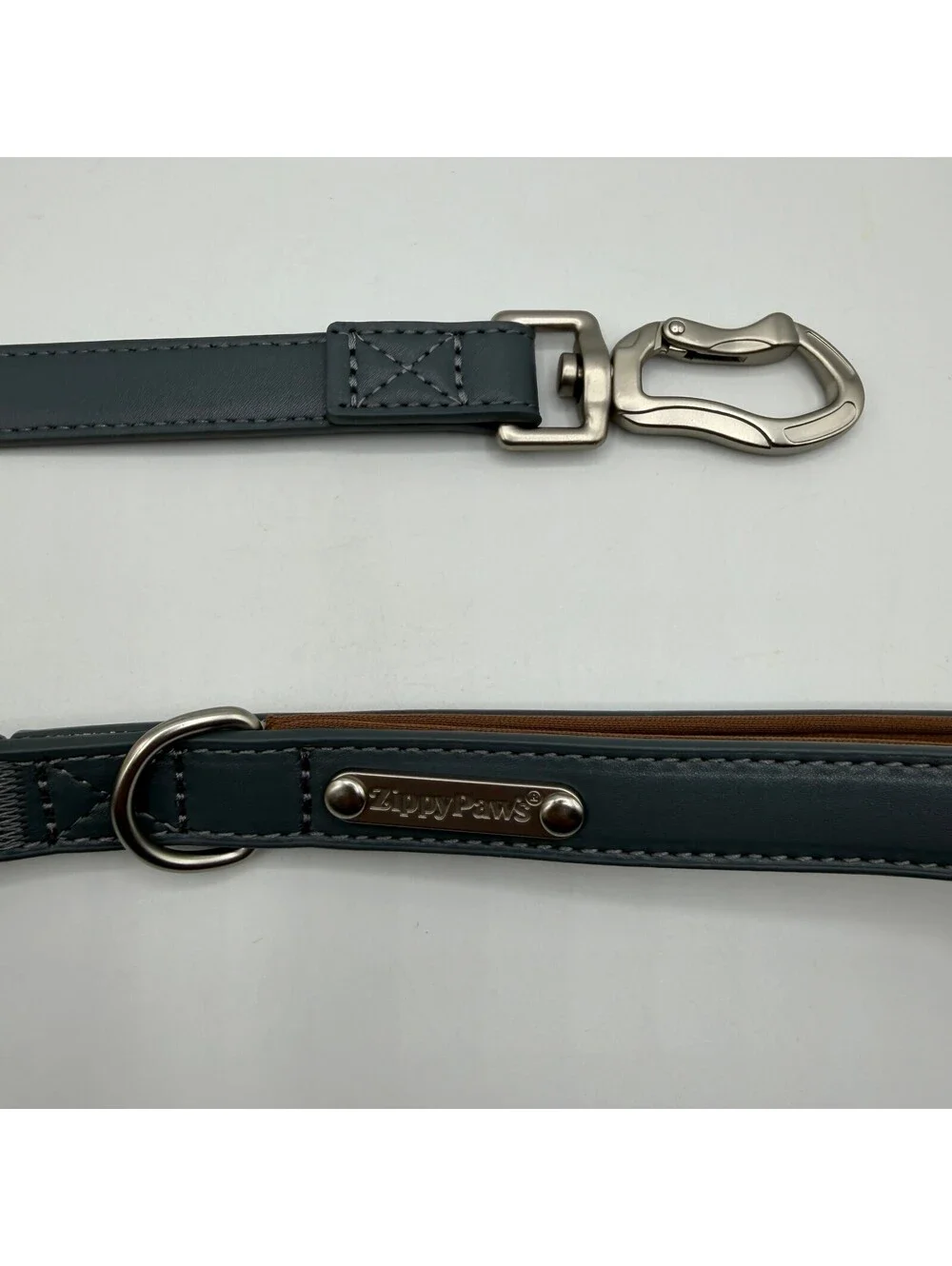 ZippyPaws Double Rope Leash 5 Foot Black Gray Brown Dog Leash ZPC-C0117 Zippy